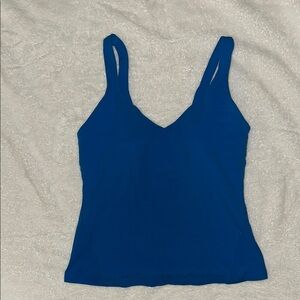 Lululemon Athletica Blue Sleeveless Fitted Tank Top